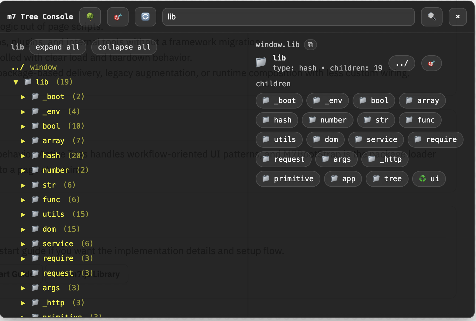 m7.js Library screenshot preview